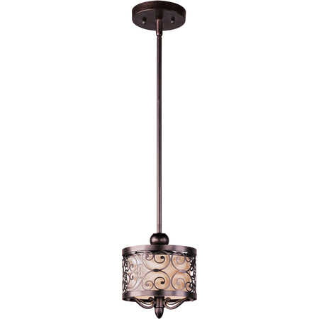 MAXIM Mondrian 1-Light 7.5" Wide Umber Bronze Pendant Light 91150WHUB